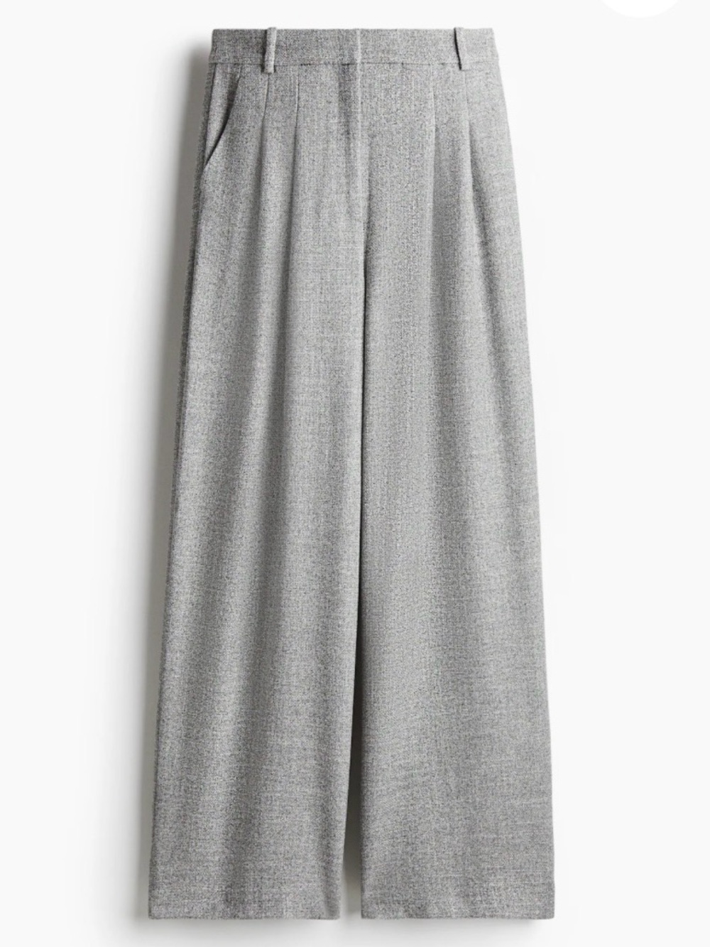 H&M Dressy Wide-leg Pants in the Gray Melange color size 6